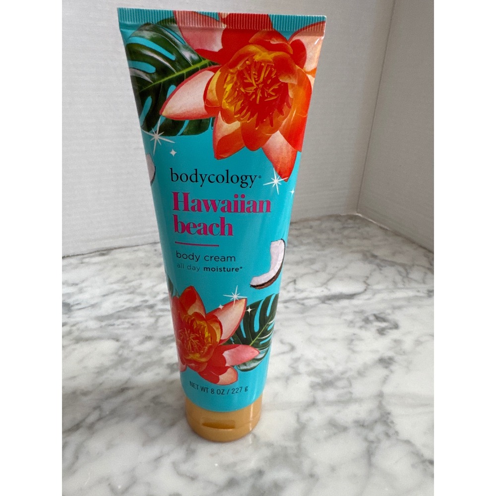 Bodycology Hawaiian Beach Body Cream 8 oz Moisturizer Shea Cocoa Jojoba Butter
